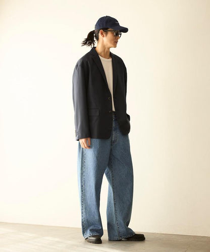 設計褶皺 Japan denim 寬鬆廓形 牛仔褲