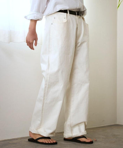 設計褶皺 Japan denim 寬鬆廓形 牛仔褲