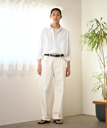 設計褶皺 Japan denim 寬鬆廓形 牛仔褲