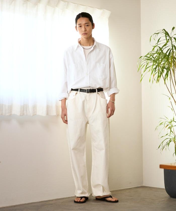 設計褶皺 Japan denim 寬鬆廓形 牛仔褲