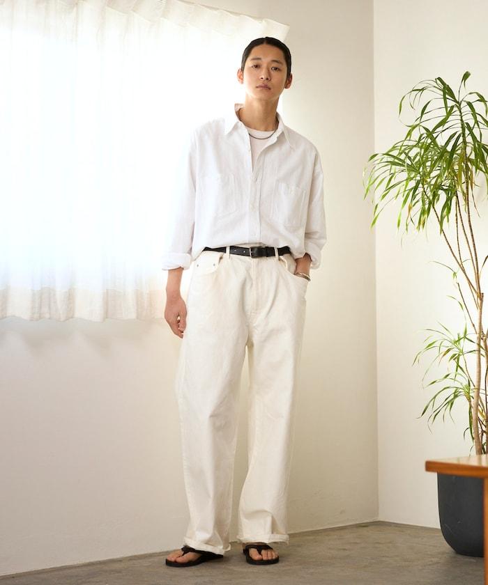 設計褶皺 Japan denim 寬鬆廓形 牛仔褲