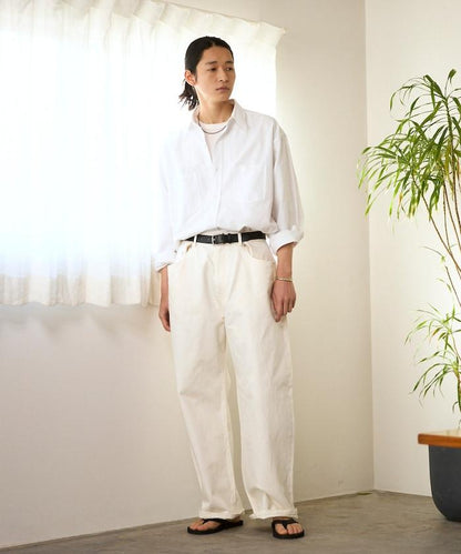 設計褶皺 Japan denim 寬鬆廓形 牛仔褲