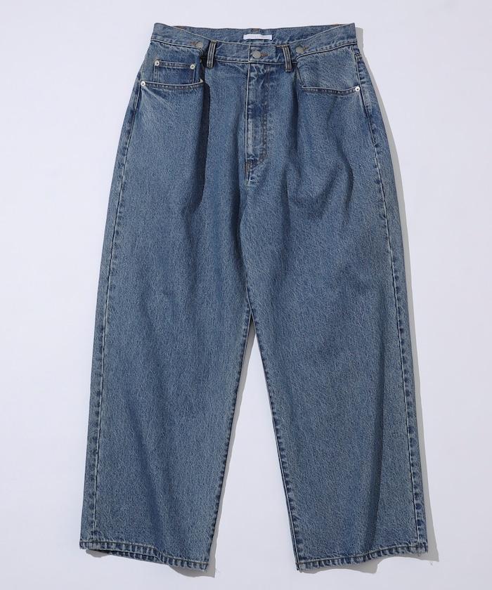 設計褶皺 Japan denim 寬鬆廓形 牛仔褲