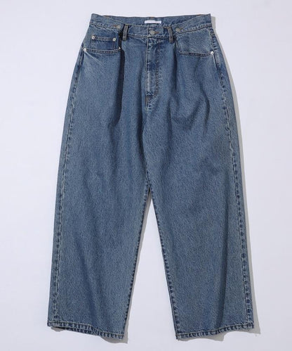 設計褶皺 Japan denim 寬鬆廓形 牛仔褲