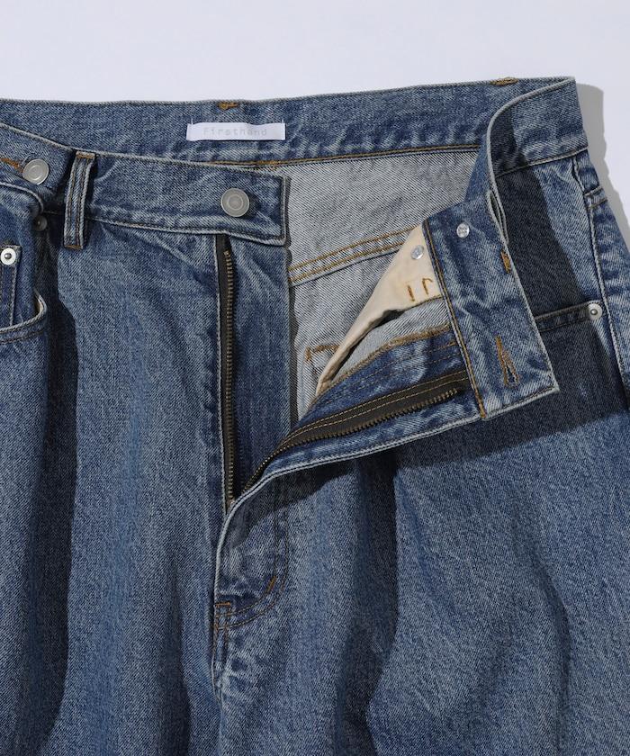 設計褶皺 Japan denim 寬鬆廓形 牛仔褲