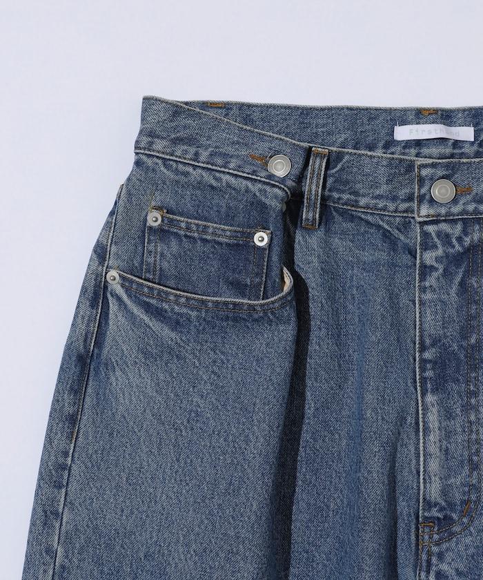 設計褶皺 Japan denim 寬鬆廓形 牛仔褲