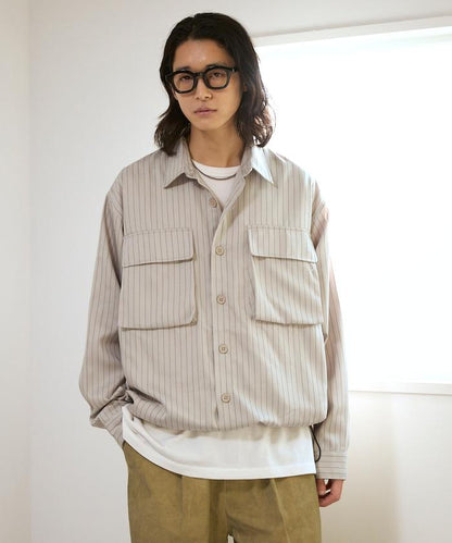 Spindle 條紋設計 襯衫外套 可成套