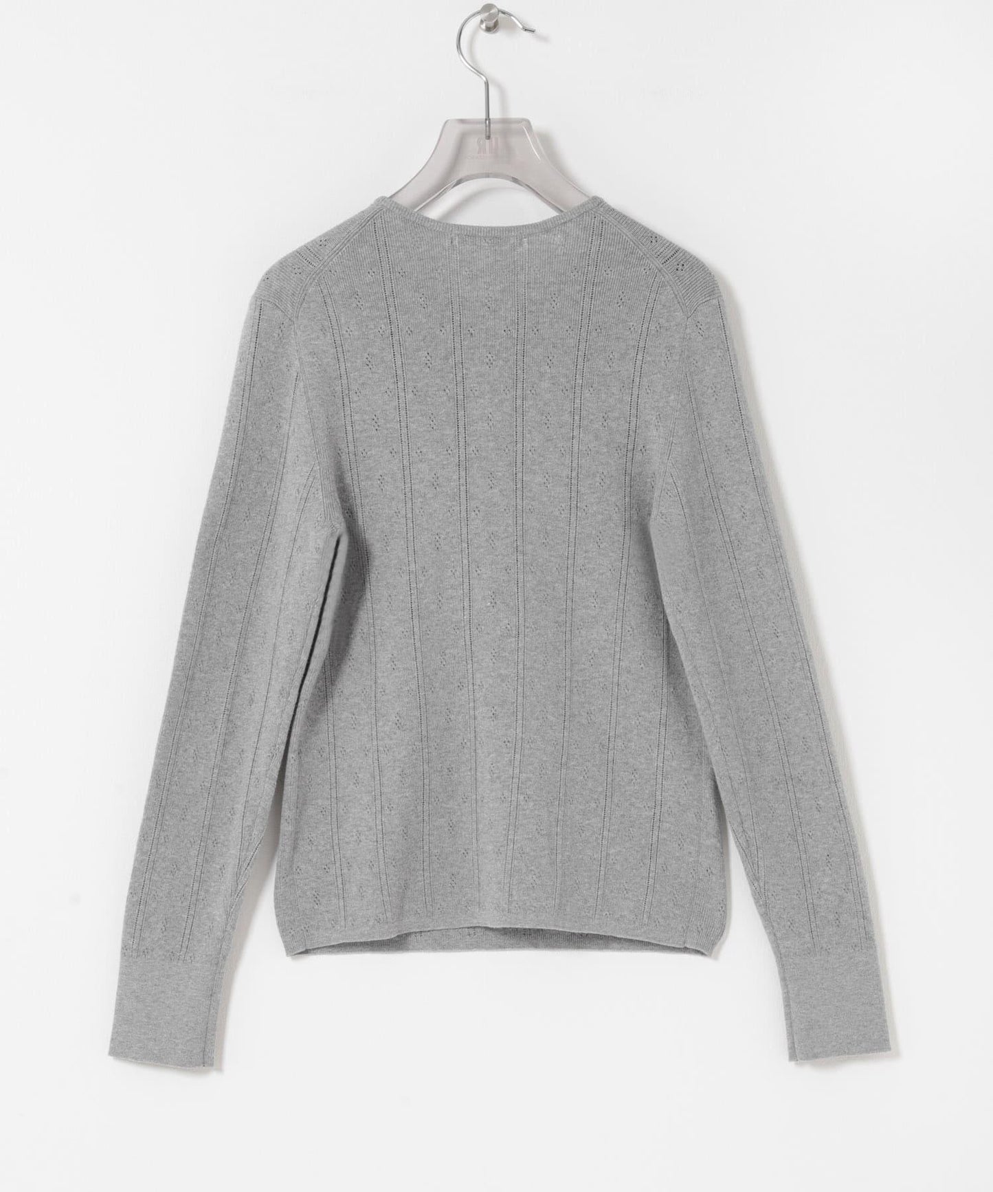 圖案Mesh 亨利領 針織上衣