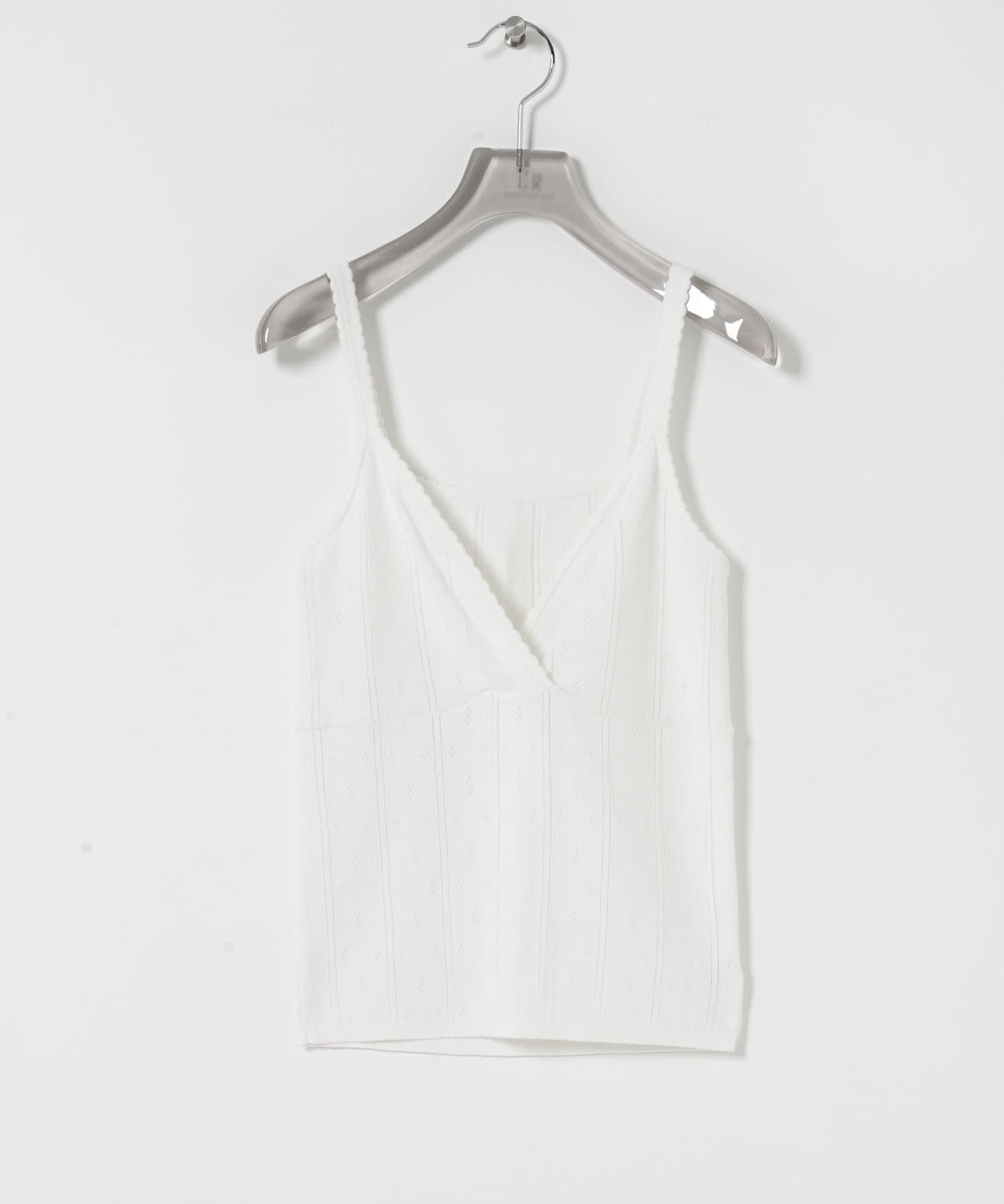 圖案網眼針織吊帶背心