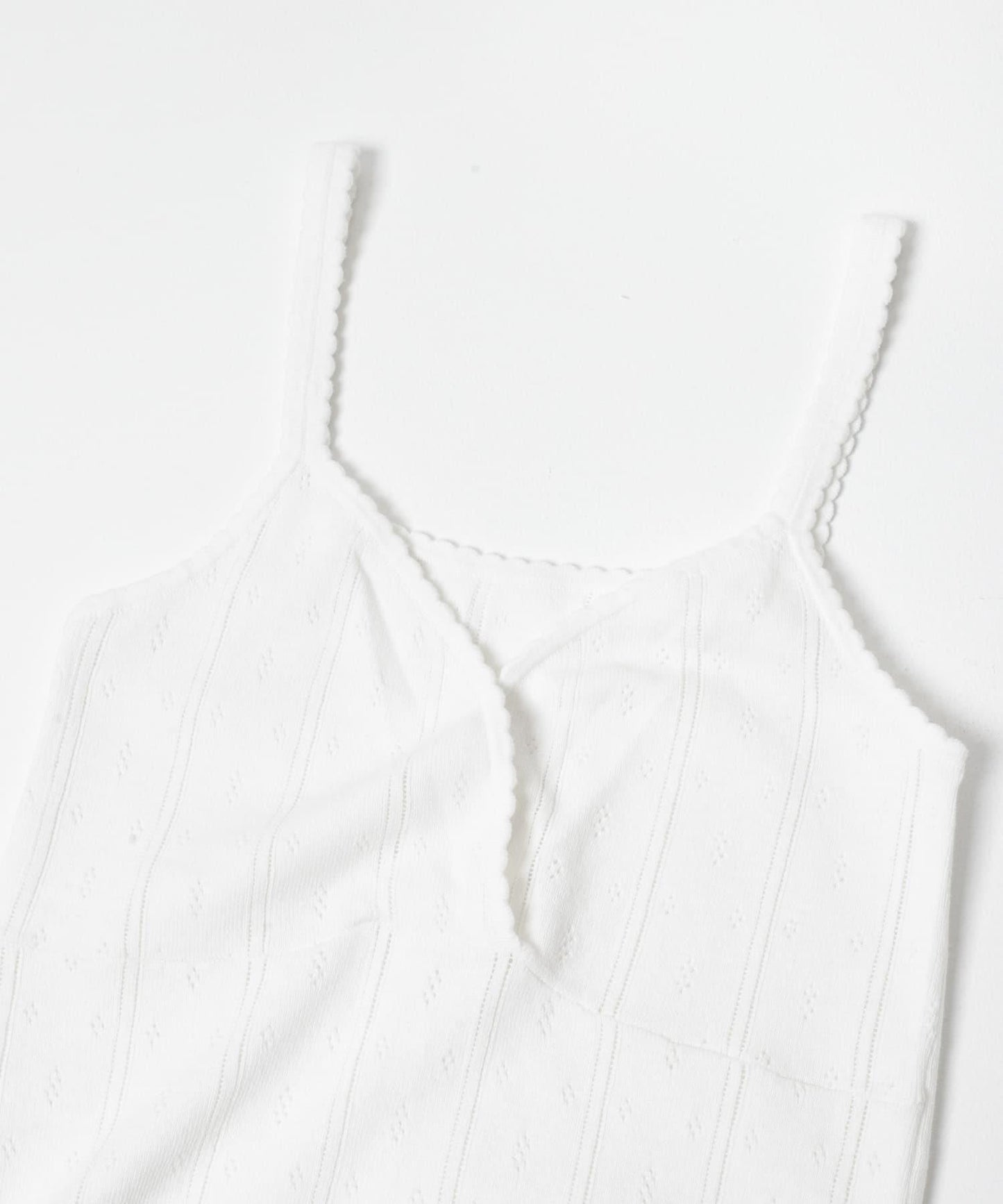 圖案網眼針織吊帶背心