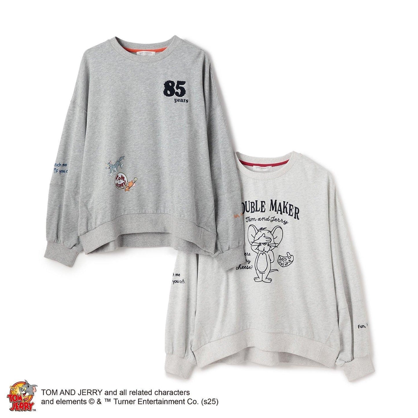 TOM AND JERRY（貓和老鼠） 變形套頭上衣