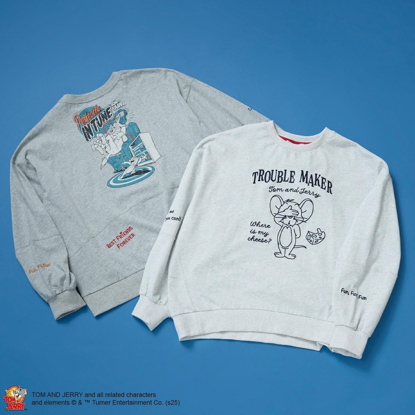 TOM AND JERRY（貓和老鼠） 變形套頭上衣