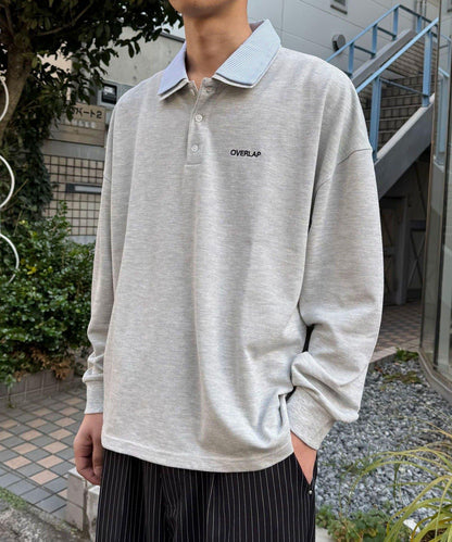 拼接領鹿子紋POLO衫