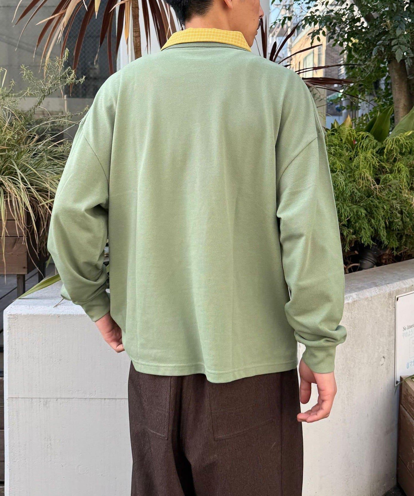 拼接領鹿子紋POLO衫