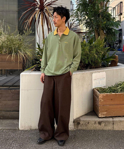 拼接領鹿子紋POLO衫