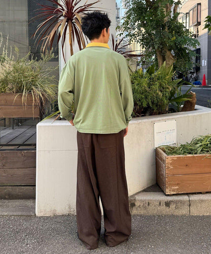 拼接領鹿子紋POLO衫