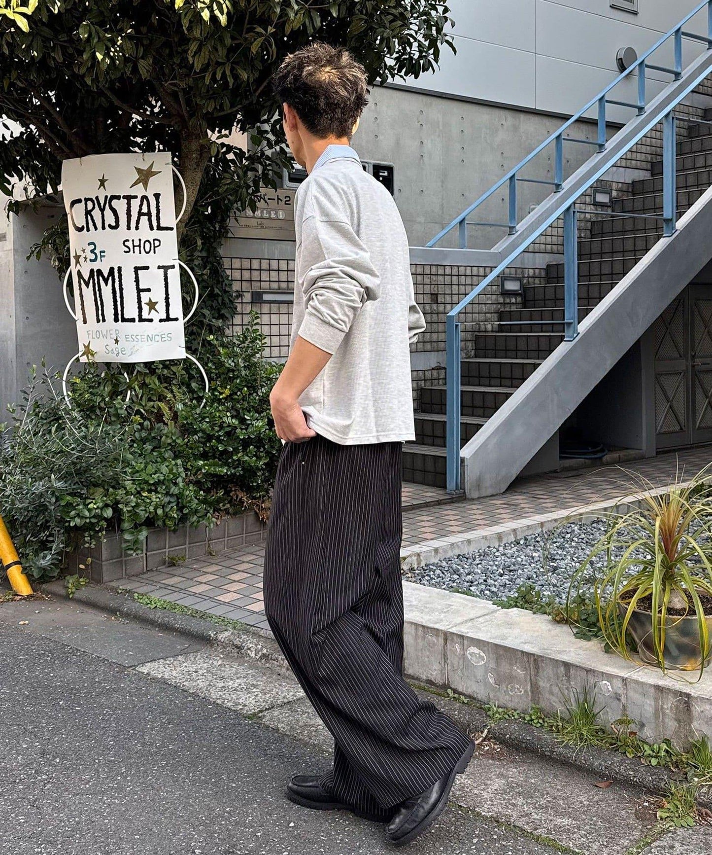 拼接領鹿子紋POLO衫