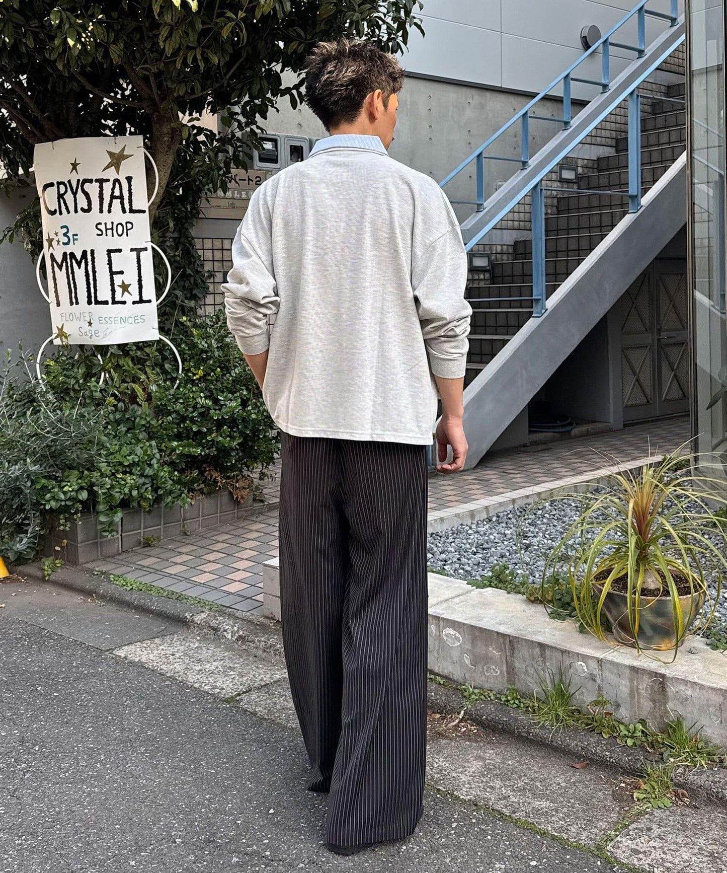 拼接領鹿子紋POLO衫