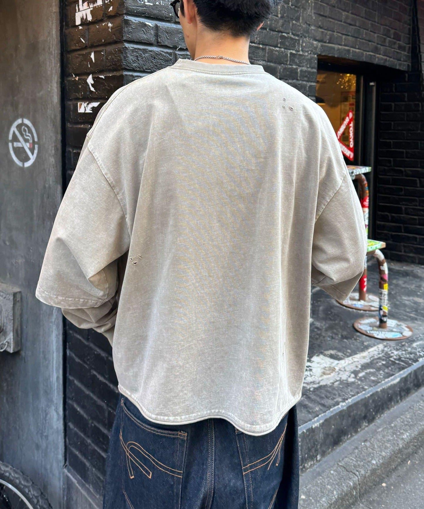 做舊層次感 長袖T恤