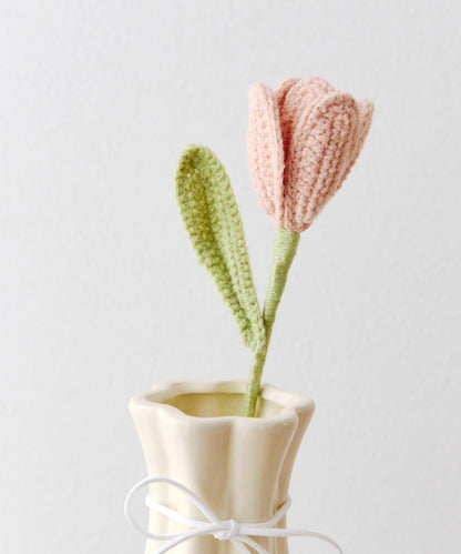 針織鬱金香裝飾插飾