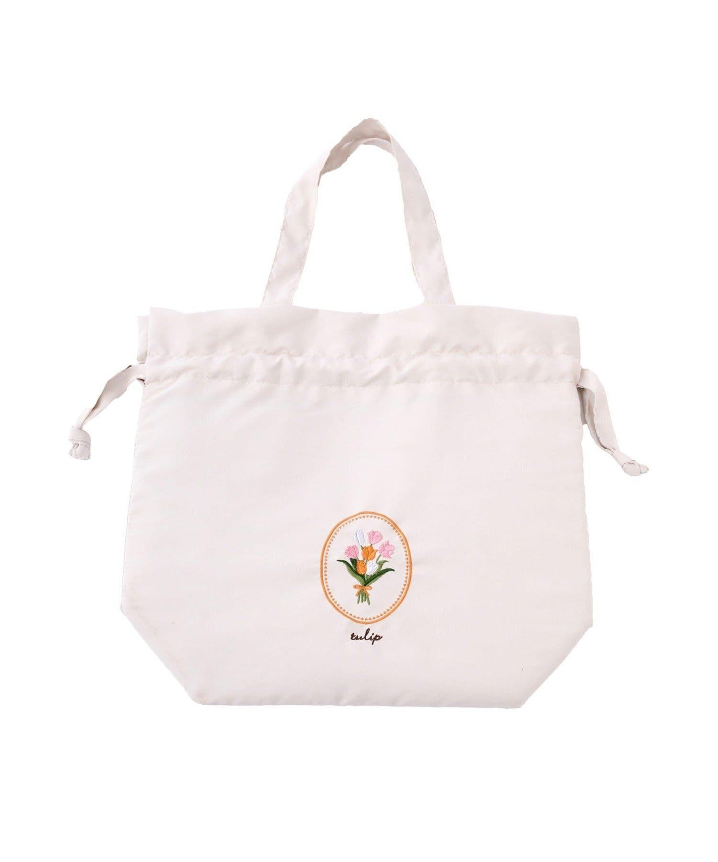 鬱金香刺繡 保冷 束口包袋