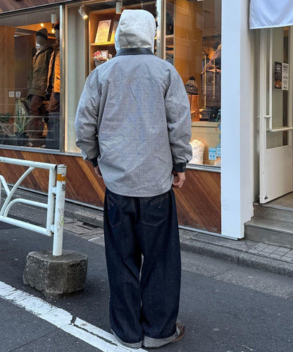 皮革拼接領設計襯衫夾克