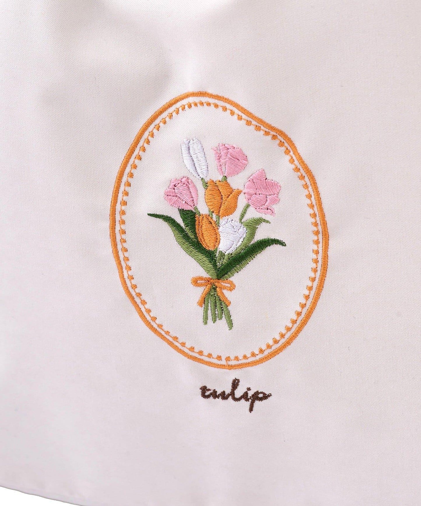 鬱金香刺繡 保冷 束口包袋