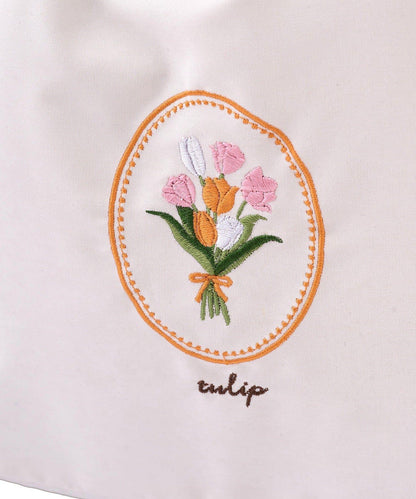 鬱金香刺繡 保冷 束口包袋