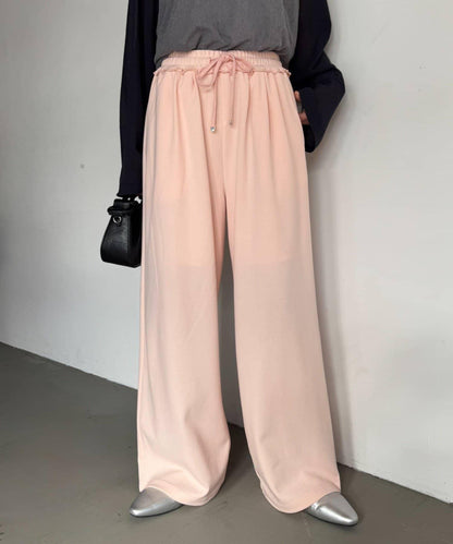 喬其紗鬆緊休閒褲