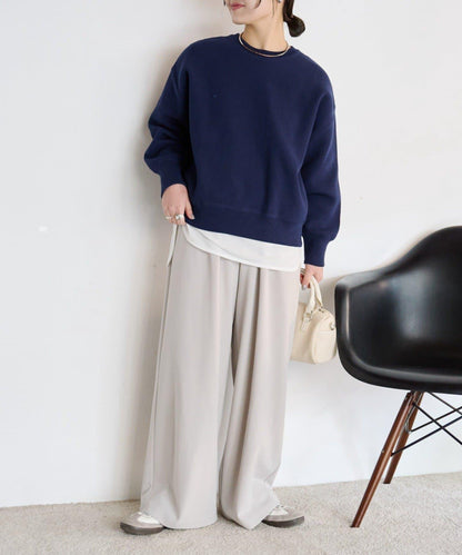 喬其紗鬆緊休閒褲