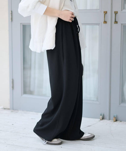 喬其紗鬆緊休閒褲