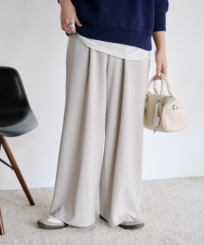 喬其紗鬆緊休閒褲