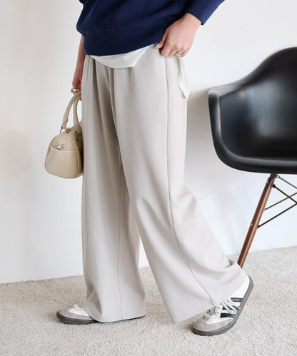 喬其紗鬆緊休閒褲