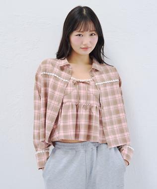 格紋襯衫搭配背心套裝