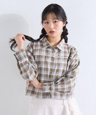 格紋襯衫搭配背心套裝