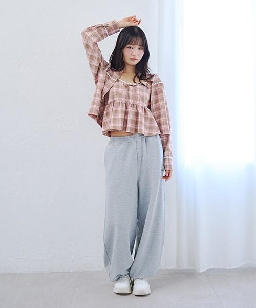 格紋襯衫搭配背心套裝