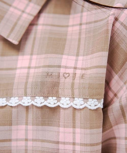 格紋襯衫搭配背心套裝