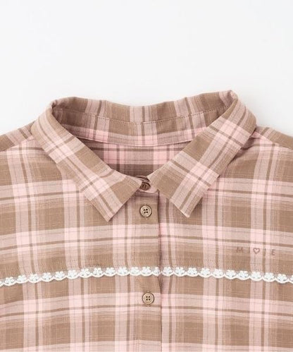 格紋襯衫搭配背心套裝