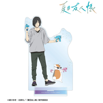 夏目友人帳（夏目友人帳） 新繪系列 的場靜司&ニャンコ先生 特大亞克力立牌 シャボン玉ver.