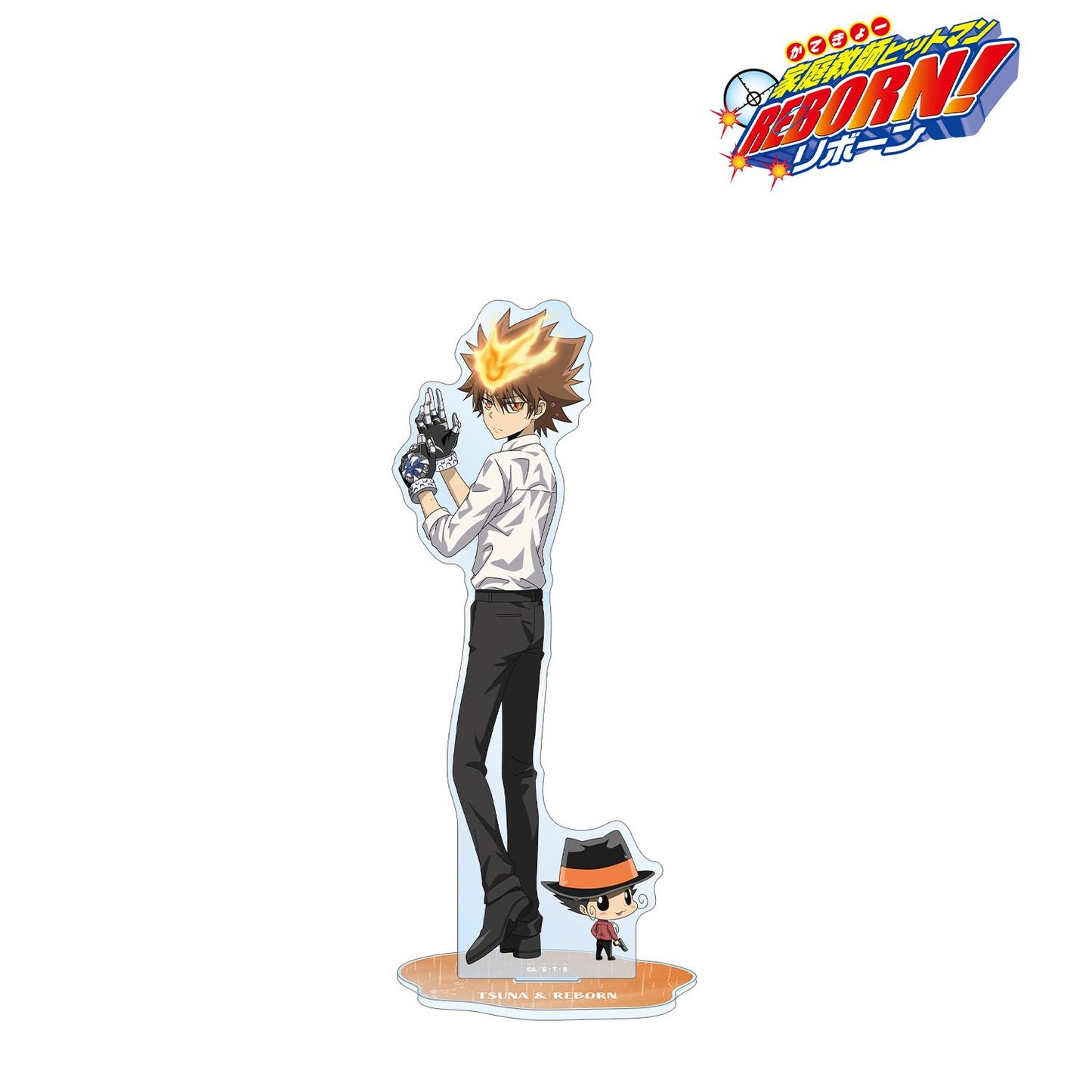 《家庭教師HITMAN REBORN!》（家庭教師HITMAN REBORN!） 新繪系列 沢田綱吉&リボーン 特大亞克力立牌 戦う背中×雨ver.