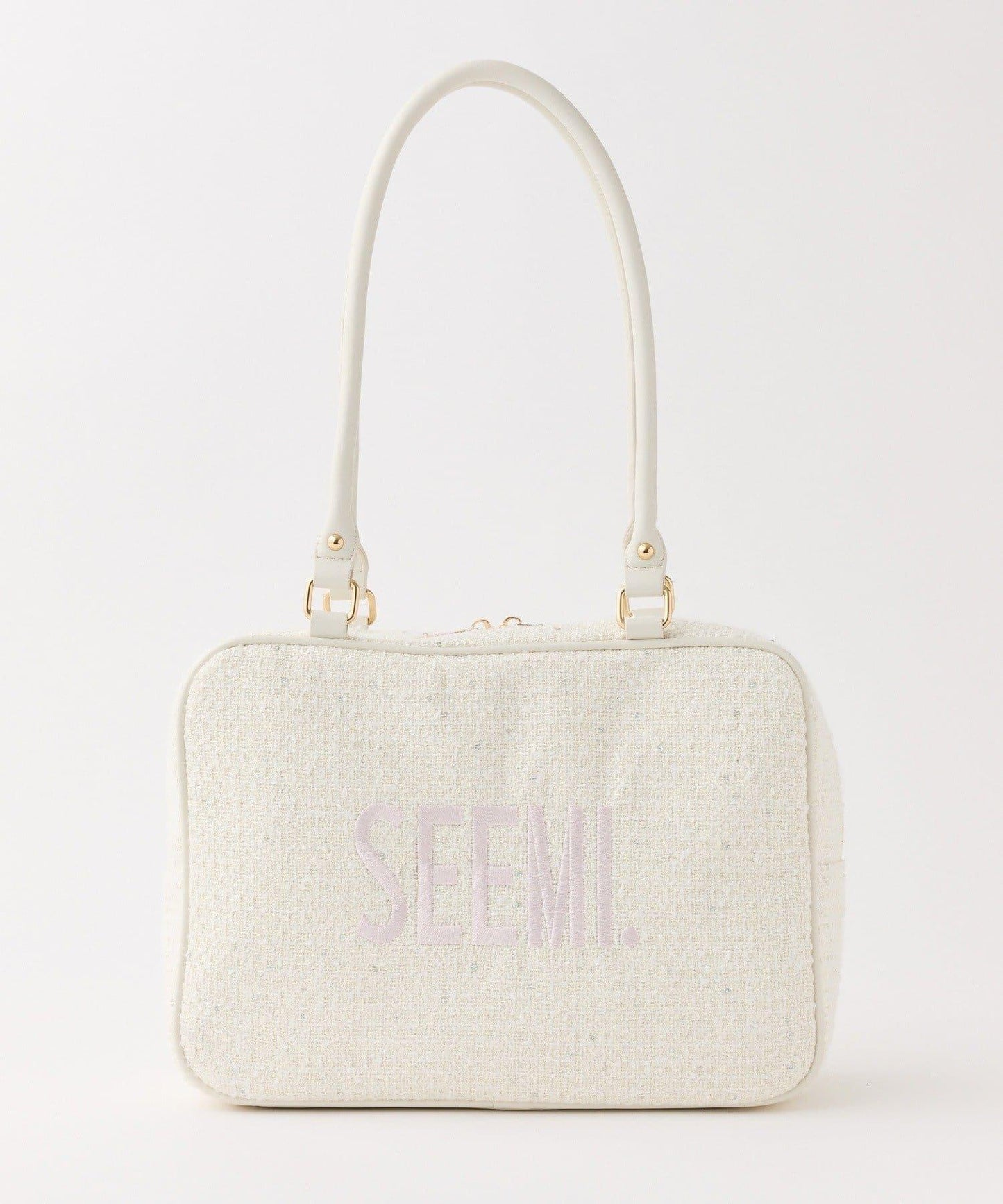 Seemi 粗花呢方形波士頓包