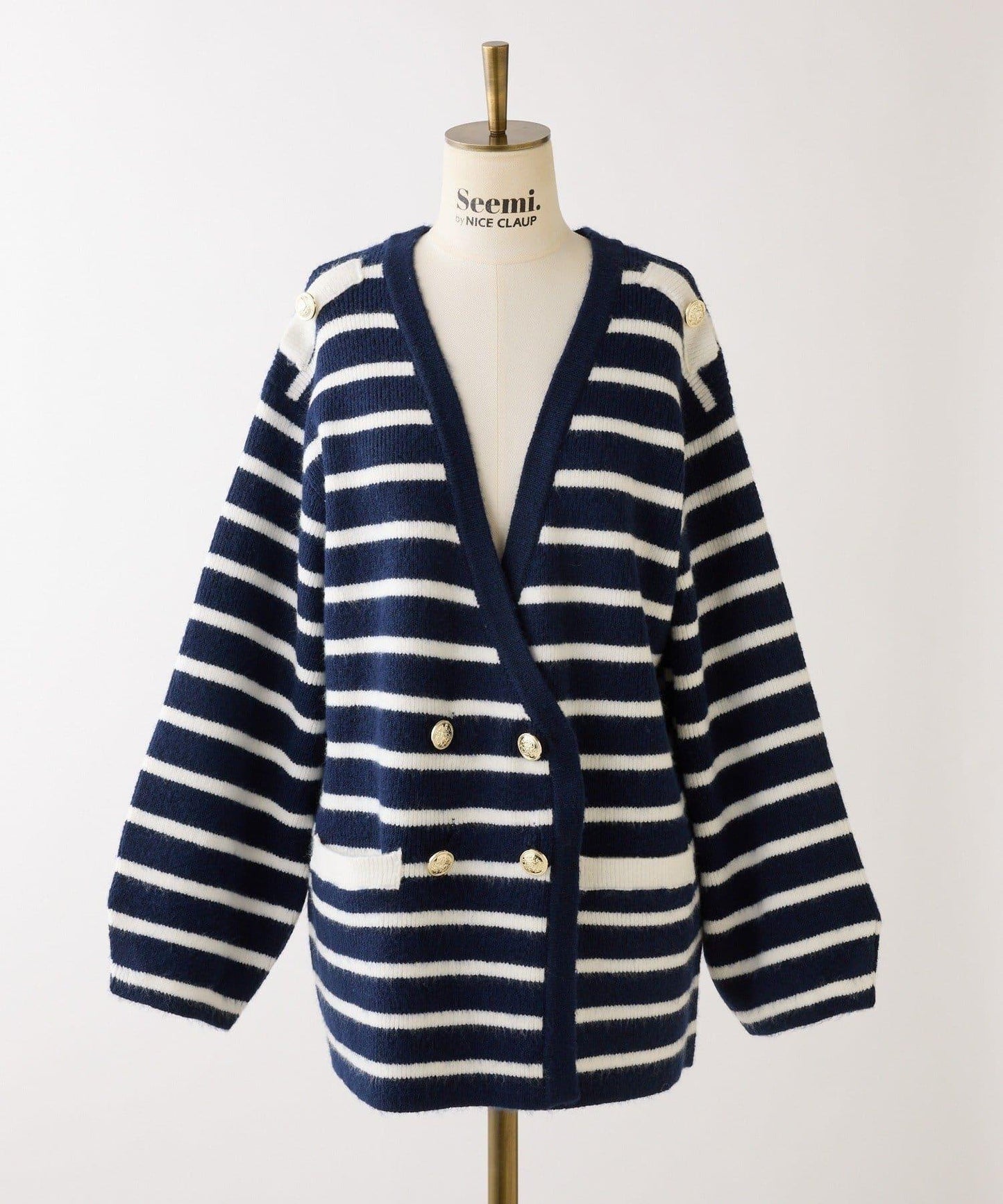 Seemi 條紋針織連衣裙 兩件套