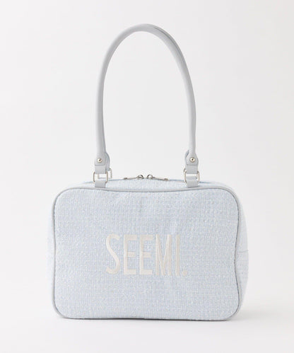 Seemi 粗花呢方形波士頓包