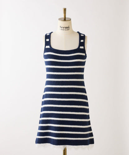 Seemi 條紋針織連衣裙 兩件套