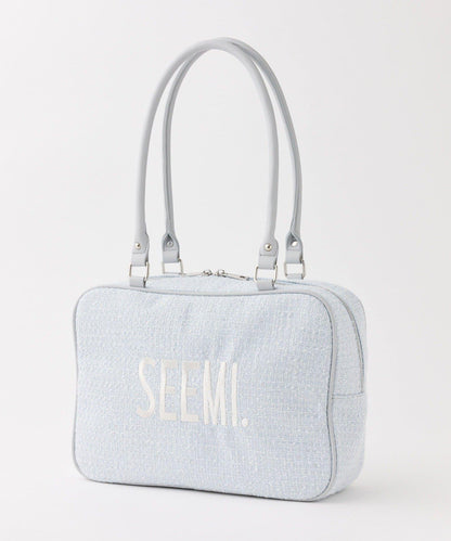 Seemi 粗花呢方形波士頓包