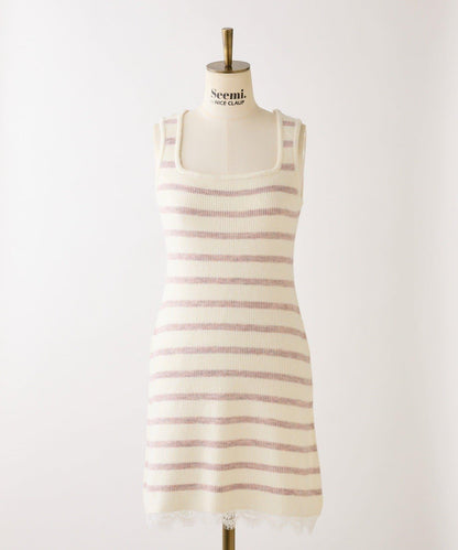Seemi 條紋針織連衣裙 兩件套