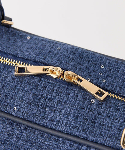 Seemi 粗花呢方形波士頓包