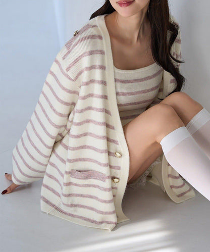 Seemi 條紋針織連衣裙 兩件套