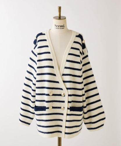 Seemi 條紋針織連衣裙 兩件套