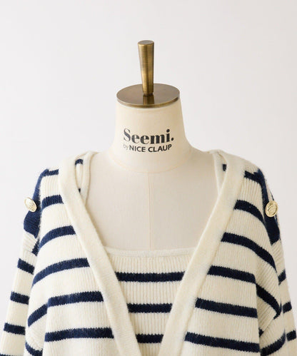 Seemi 條紋針織連衣裙 兩件套